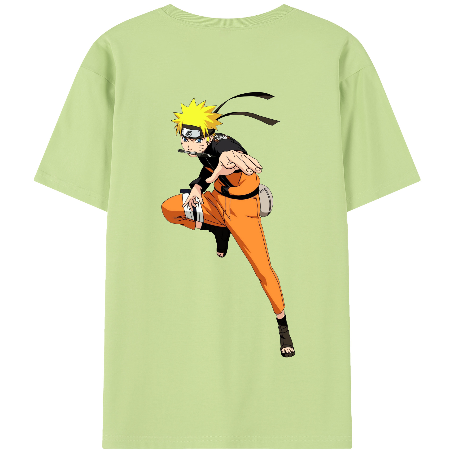 （画像用） NARUTO -ナルト- うずまき ナルト Uzumaki Naruto 綿100％半袖Tシャツ（背面プリント）